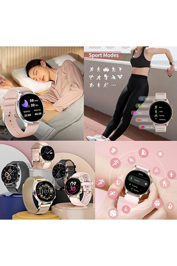 Huawei Mate 70 Uyumlu Su Geçirmez Akıllı Saat Mini 1.32 İnç AMOLED